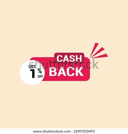 1% cash back offer icon vector a must have for savvy shoppers seeking incredible deals and discounts