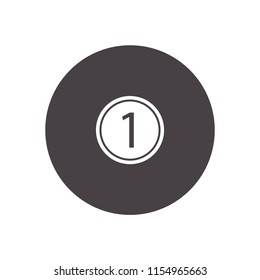 1 coin icon vector illustration