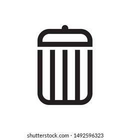 1 color trash can icon can be a button click on the application or website. or can be for other purposes.