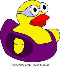 1 colorful shower bath duck.