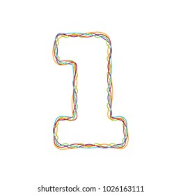 1 Colorful String Letter Logo Icon Design