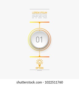 1 components make up something. Modern business circle origami style options banner. infographics vector, workflow layout, diagram, number options, One step up options, web design
