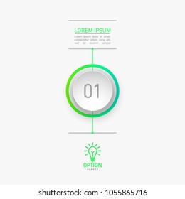 1 components make up something. Modern business circle origami style options banner. infographics vector, workflow layout, diagram, number options, One step up options, web design
