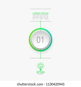 1 components make up something. Modern business circle origami style options banner. infographics vector, workflow layout, diagram, number options, One step up options, web design