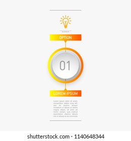 1 components make up something. Modern business circle origami style options banner. infographics vector, workflow layout, diagram, number options, One step up options, web design