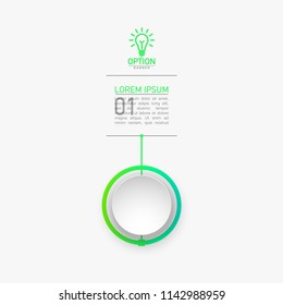 1 components make up something. Modern business circle origami style options banner. infographics vector, workflow layout, diagram, number options, One step up options, web design