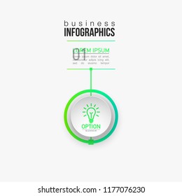 1 components make up something. Modern business circle origami style options banner. infographics vector, workflow layout, diagram, number options, One step up options, web design