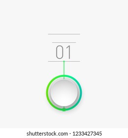 1 components make up something. Modern business circle origami style options banner. infographics, workflow layout, diagram, number options, One step up options, web design