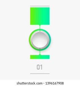 1 components make up something. Modern business circle origami style options banner. infographics, workflow layout, diagram, number options, One step up options, web design