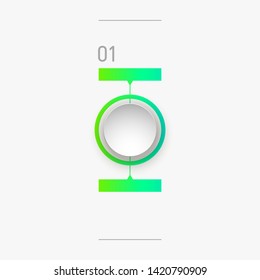 1 components make up something. Modern business circle origami style options banner. infographics, workflow layout, diagram, number options, One step up options, web design