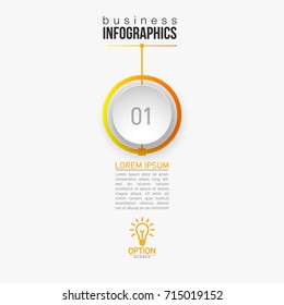 1 components make up something. Modern business circle origami style options banner. infographics vector, workflow layout, diagram, number options, One step up options, web design