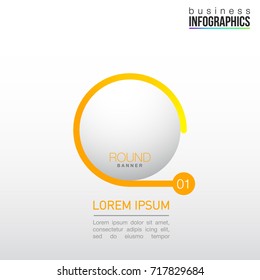 1 components make up something. Modern business circle origami style options banner. infographics vector, workflow layout, diagram, number options, One step up options, web design