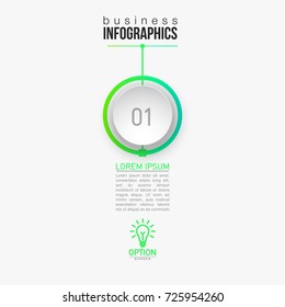 1 components make up something. Modern business circle origami style options banner. infographics vector, workflow layout, diagram, number options, One step up options, web design