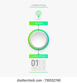 1 components make up something. Modern business circle origami style options banner. infographics vector, workflow layout, diagram, number options, One step up options, web design