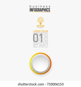 1 components make up something. Modern business circle origami style options banner. infographics vector, workflow layout, diagram, number options, One step up options, web design