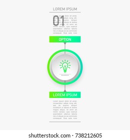 1 components make up something. Modern business circle origami style options banner. infographics vector, workflow layout, diagram, number options, One step up options, web design