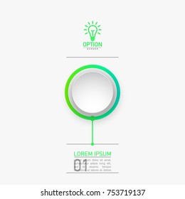 1 components make up something. Modern business circle origami style options banner. infographics vector, workflow layout, diagram, number options, One step up options, web design