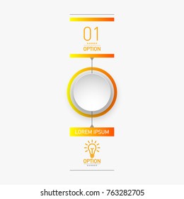 1 components make up something. Modern business circle origami style options banner. infographics vector, workflow layout, diagram, number options, One step up options, web design