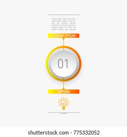 1 components make up something. Modern business circle origami style options banner. infographics vector, workflow layout, diagram, number options, One step up options, web design