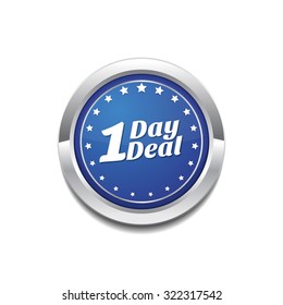 1 Day Deal Blue Vector Icon Button