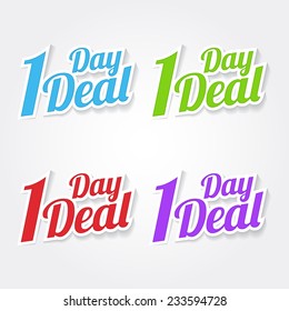 1 Day Deal Colorful Vector Icon Design