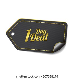 1 Day Deal golden Vector Icon Design