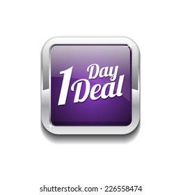 1 Day Deal Purple Vector Icon Button