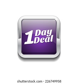 1 Day Deal Purple Vector Icon Button