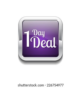 1 Day Deal Purple Vector Icon Button