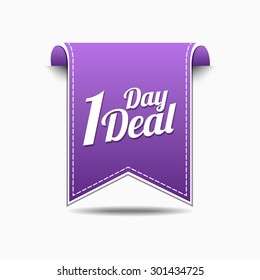 1 Day Deal Violet Vector Icon Design
