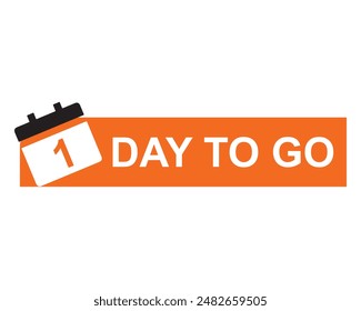 1 day to go countdown day left button 