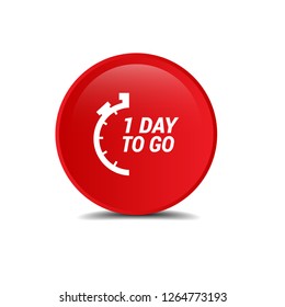 1 day to go. glossy button
