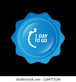 1 day to go. glossy button