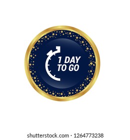 1 day to go. glossy button