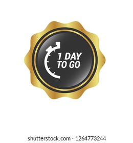 1 day to go. glossy button