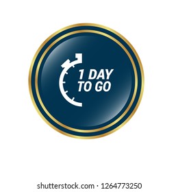 1 day to go. glossy button