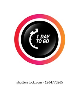 1 day to go. glossy button