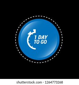 1 day to go. glossy button