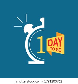 1 day to go last countdown icon design