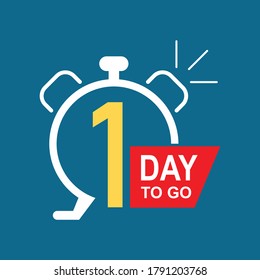 1 day to go last countdown icon design
