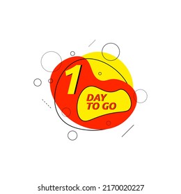 1 day to go last countdown One day go sale price offer promo deal timer, 1 day only.