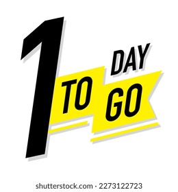 1 day to go timer vector label color style