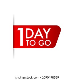 1 day to go. Vector stock illustration.