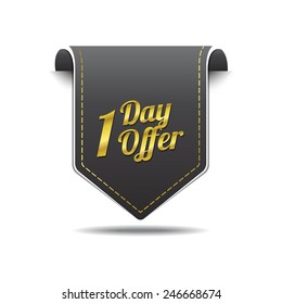 1 day Offer golden Vector Icon Design