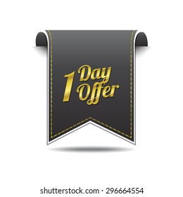 1 day Offer golden Vector Icon Design