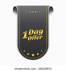 1 day Offer golden Vector Icon Design