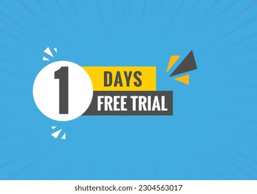 1 days Free trial Banner Design. 1 day free banner background