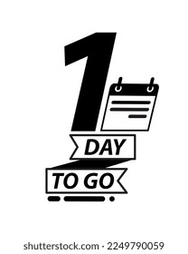 1 days to go black. Fast delivery, logistics and transportation. Special offer for regular customers. Marketing and promotion on Internet. Graphic element for website. Cartoon flat vector illustration