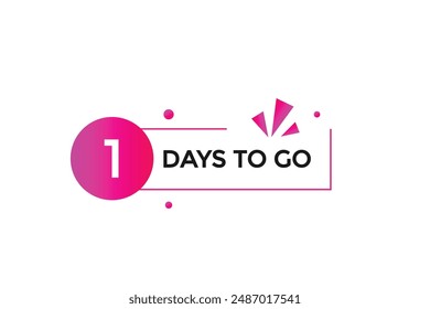 1 days to go, icon, stile, timer, countdown, clock,  go  to, time,  background template 1 days to go, countdown sticker left banner business, sale, label button
