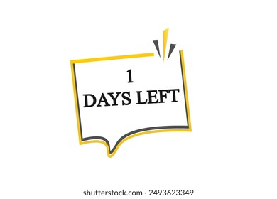 1 days left, icon, stile, timer, countdown, clock,  go  to, time,  background, template, 1 days left, countdown, sticker, left banner, business, sale, label button
